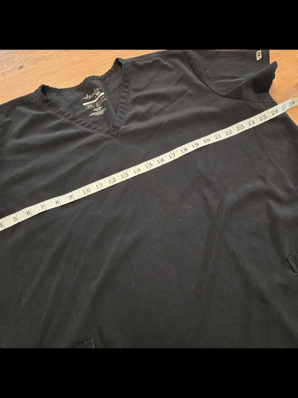 Elevate By IRG Black V-Neck Women’s Scrub Top 3XL - Picture 6 of 6